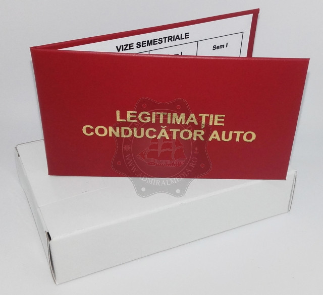 Set 6 Legitimatii conducator auto agreate ARR 2026, Rosu, 6x10cm