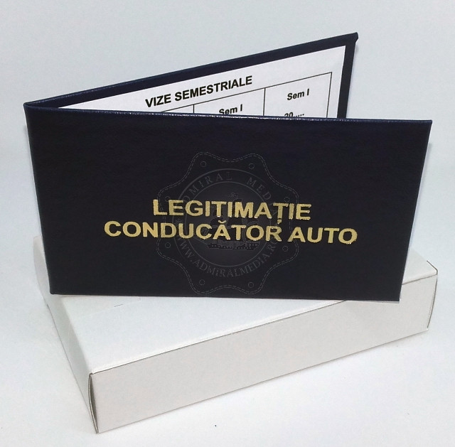 Set 6 Legitimatii conducator auto agreate ARR 2026, Negru, 6x10cm