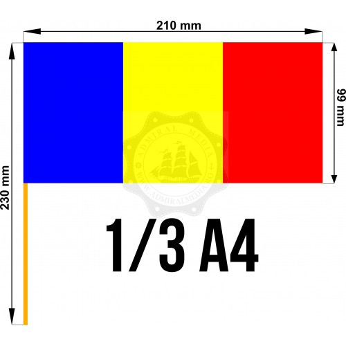 Stegulete Romania tricolore 1/3 A4