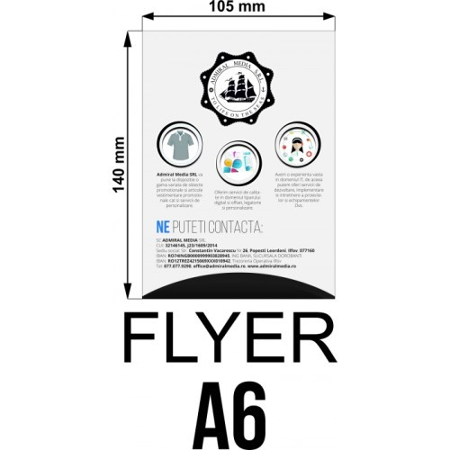 Set 50 flyere personalizate A6