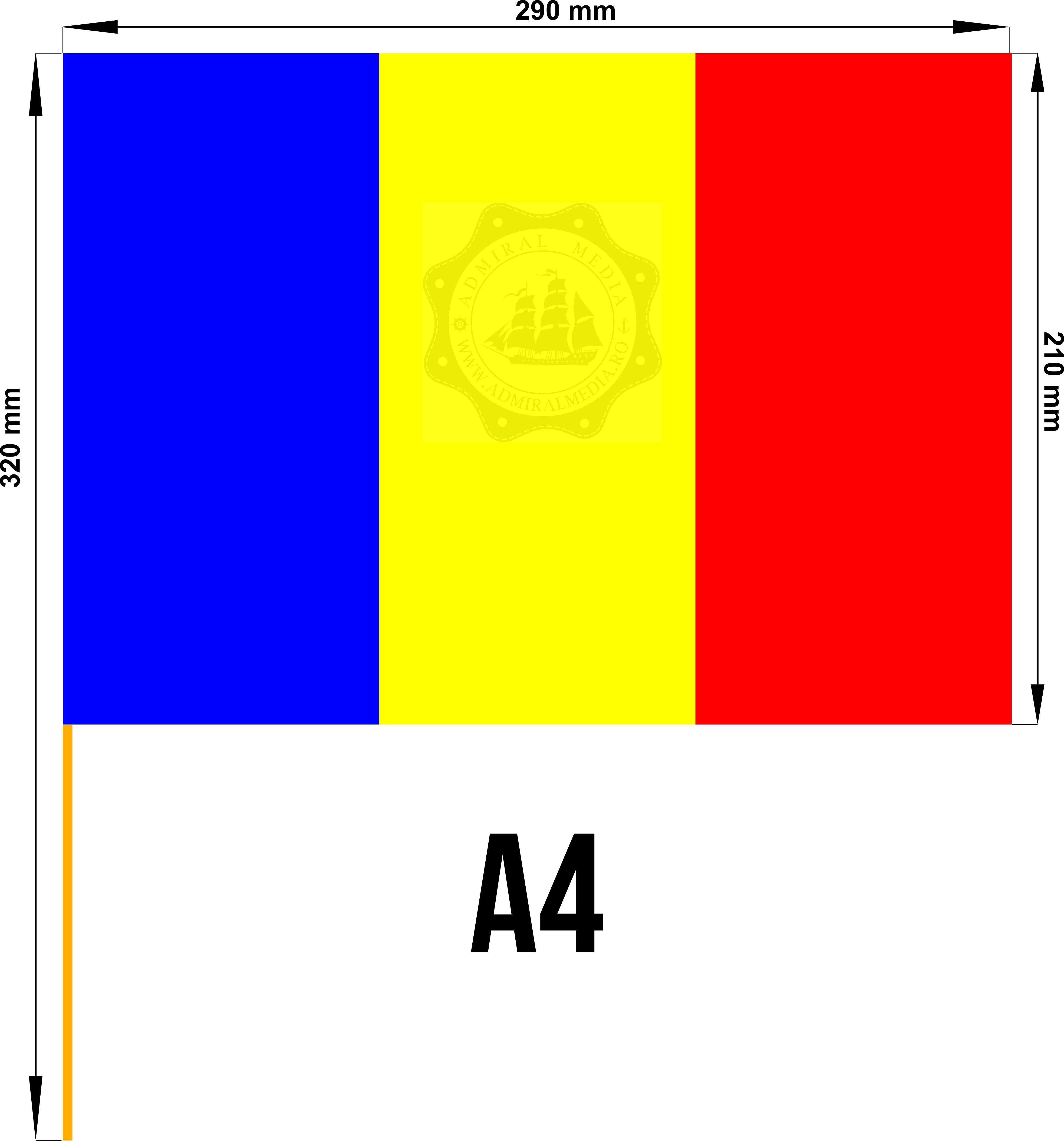 Stegulete Romania tricolore A4