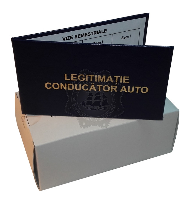Set 12 Legitimatii conducator auto agreate ARR 2026, Negru, 6x10cm