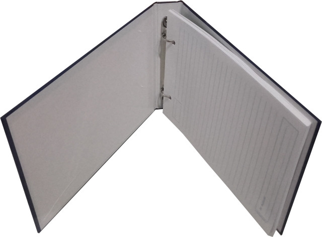 Caiet mecanic A5 Gloss Landscape, mecanism 2 inele, albastru gloss
